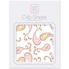 Flannel Fitted Crib Sheet - Triplets Paisley