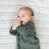 Muslin Fitted Crib Sheet - Tiny Dotted Scallop Shimmer, Pink