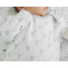 Newborn Gift Set - Ultimate, Muslin Swaddle, Pajama Gown Gift Set, Sterling