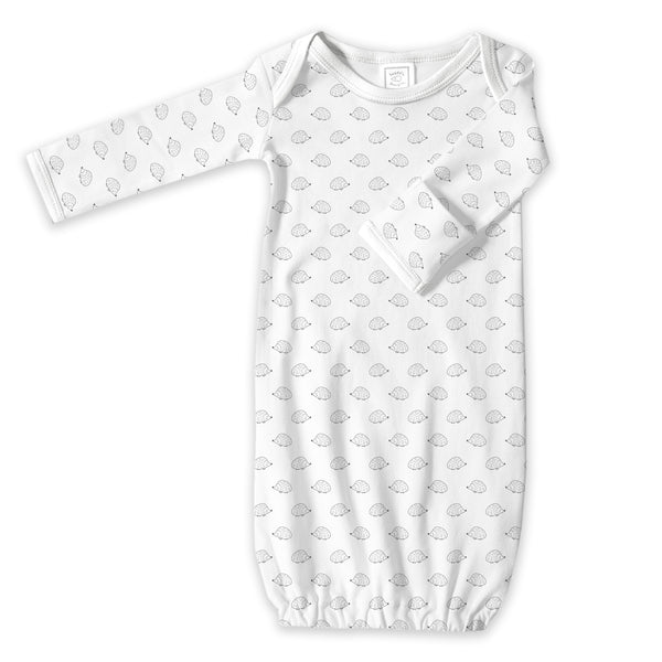 Cotton Knit Pajama Gown - Tiny Hedgehog