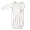 Cotton Knit Pajama Gown - Tiny Triangles Shimmer, Pink