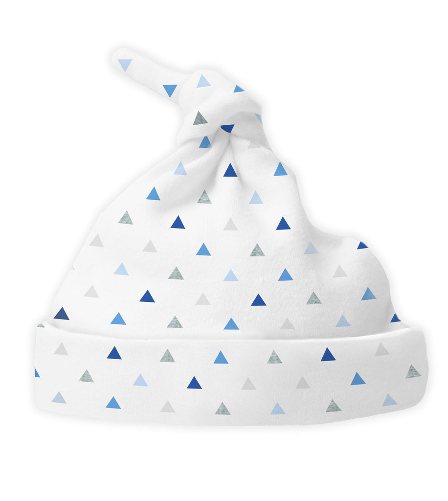 Cotton Knit Hat - Tiny Triangles Shimmer