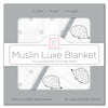 Muslin Luxe Blanket - 4-Layers of Incredibly Soft Muslin - Great for Toddler and Young Child, Reversible Design - Hedgehog, Soft Black