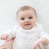 Cotton Knit Pajama Gown - Tiny Triangles Shimmer, Pink