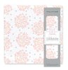 Muslin Swaddle Single - Heavenly Floral with Touch of Gold Shimmer, Pink