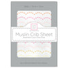 Muslin Fitted Crib Sheet - Tiny Dot Scallop Shimmer