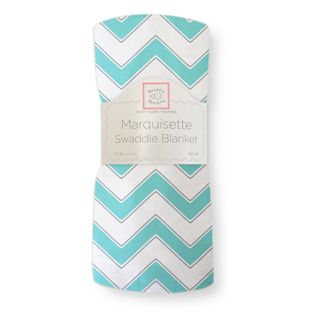 Marquisette Swaddle Blanket - Chevron