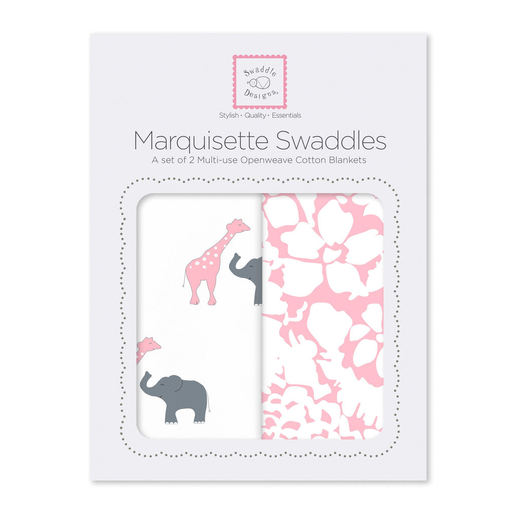 Marquisette Swaddling Blanket - Lush Safari (Set of 2)