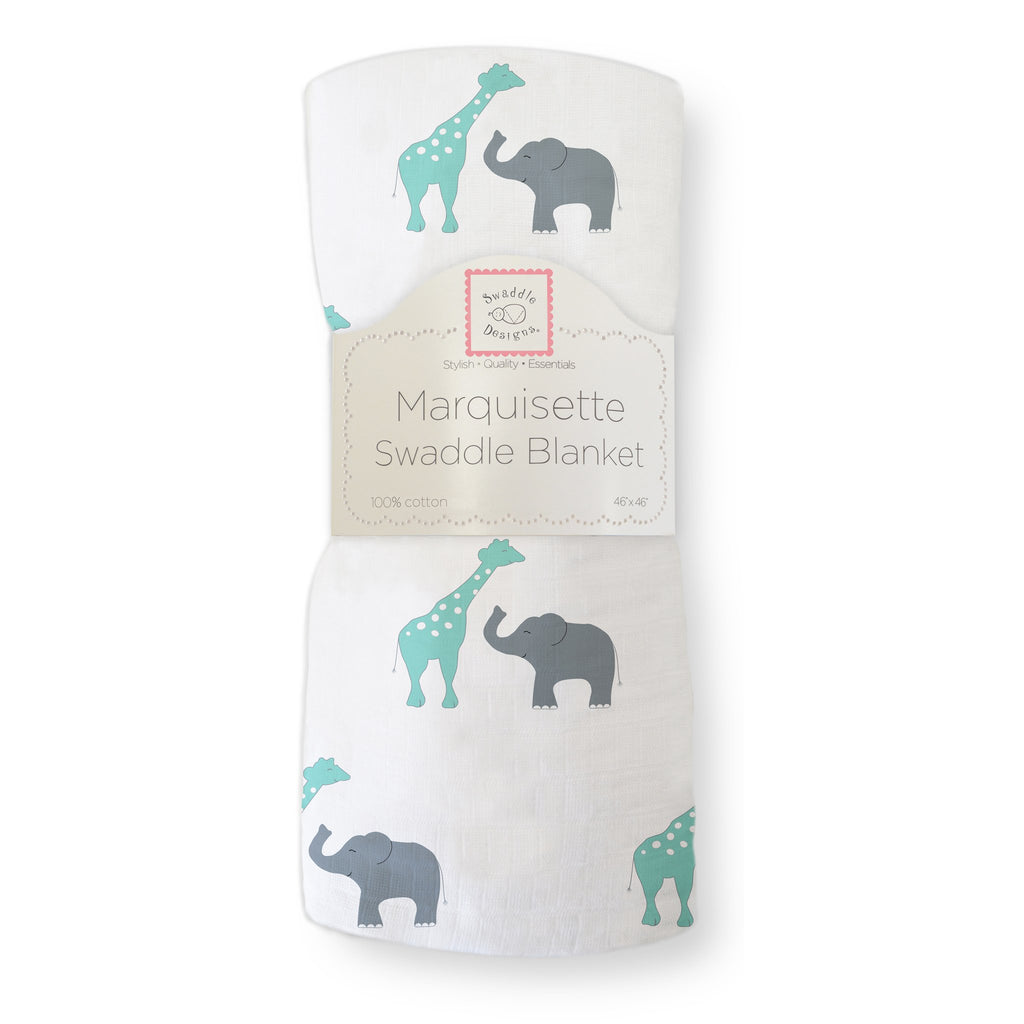 Marquisette Swaddle Blanket - Safari Fun