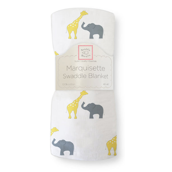 Marquisette Swaddle Blanket - Safari Fun