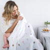 Marquisette Swaddle Blanket - Watercolor Ice Cream Cones