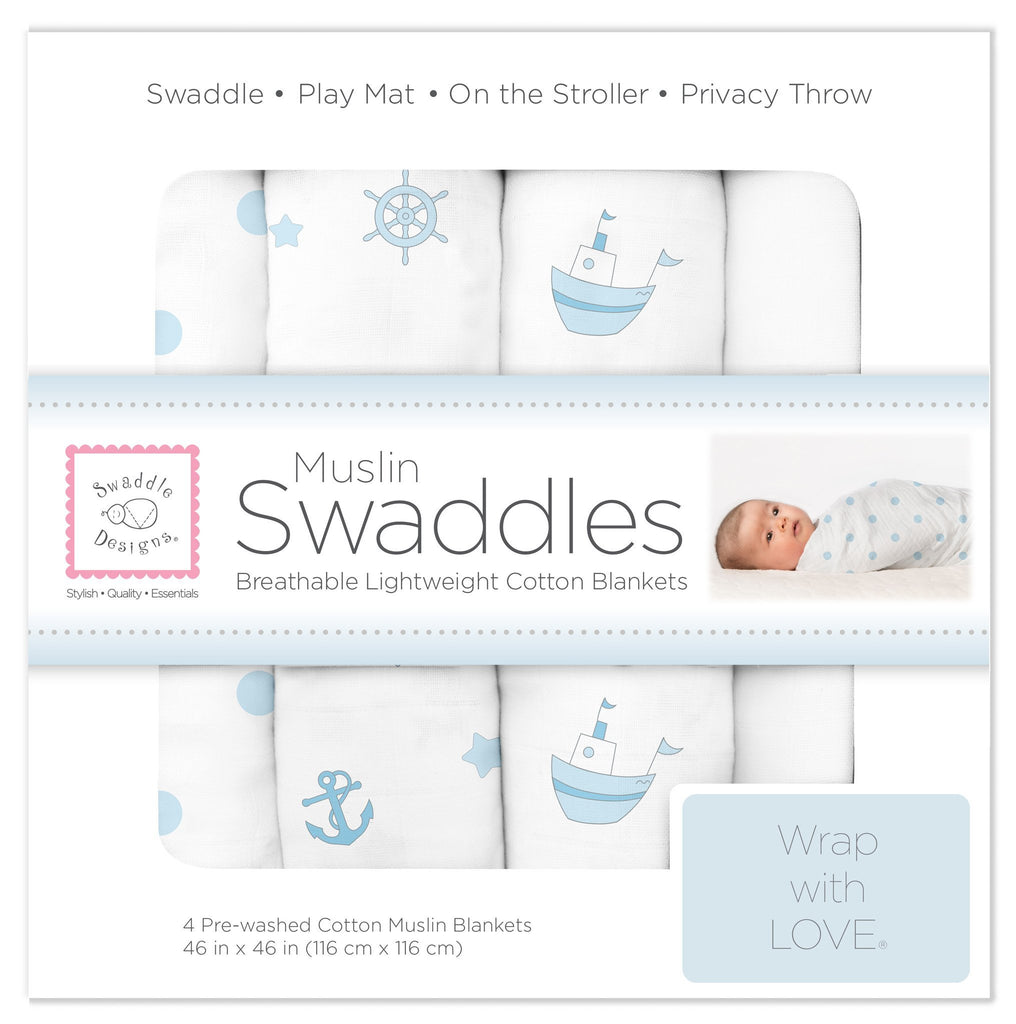 Muslin Swaddle Blankets - Premium Muslin (Set of 4)