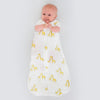Muslin Non-Weighted zzZipMe Sack  - Mama and Baby Giraffe, Yellow