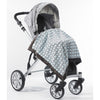 Stroller Blanket - Brown Mod Circles, Pastel Blue, Large, 30x40 inches