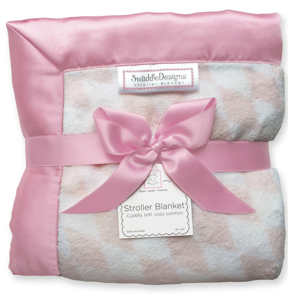 Stroller Blanket - Forever Diamond, Pink, Large, 30x40 inches - Customized