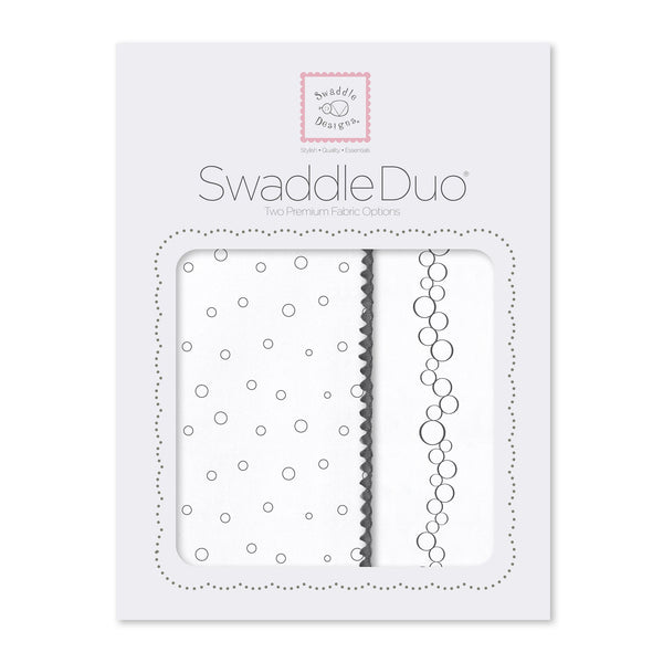 SwaddleDuo - Bubble Dots and Champagne