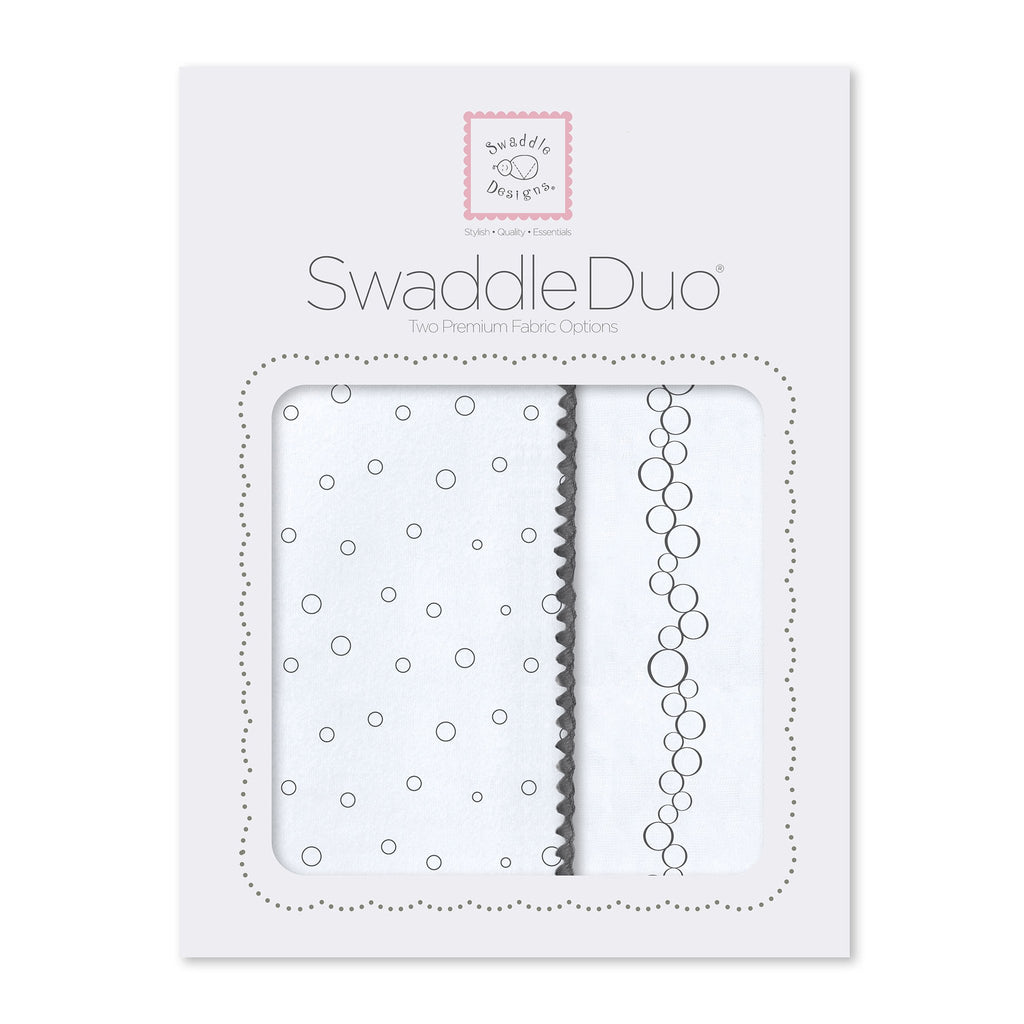 SwaddleDuo - Bubble Dots and Champagne