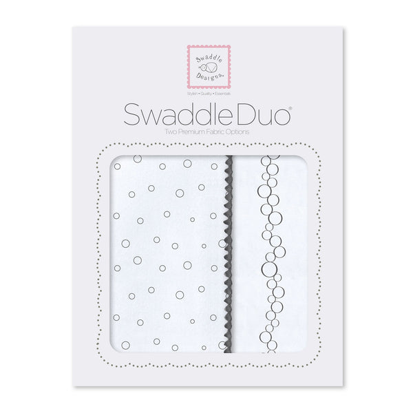 SwaddleDuo - Bubble Dots and Champagne