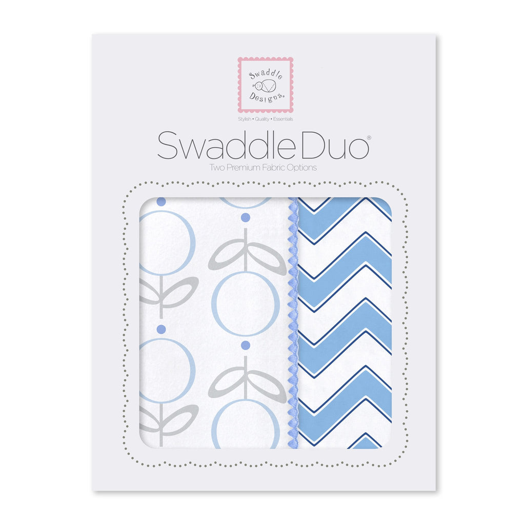 SwaddleDuo - Geo Floral Chevron (Set of 2)
