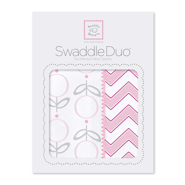 SwaddleDuo - Geo Floral Chevron (Set of 2)
