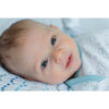 Baby Velvet Soft Fleece Non-Weighted zzZipMe Sack Set - Pastel Blue, Mocha + Tiny Triangle Pajama Gown
