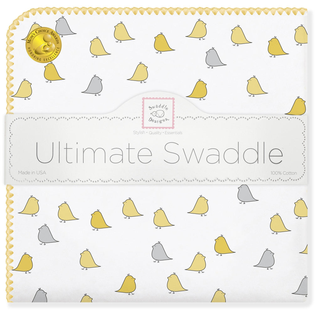 'Ultimate Swaddle Blanket - Little Chickies, Yellow' - Customized