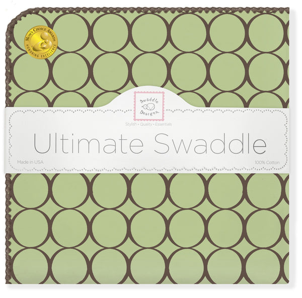 Ultimate Swaddle - Brown Mod Circles