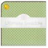 Ultimate Swaddle Blanket - Brown Polka Dots on Lime