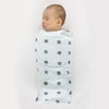 Ultimate Swaddle Blanket - Puppytooth - Kiwi with Pure Green Trim