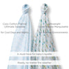 SwaddleDuo - Classic Peace. Love. Swaddle, Blue