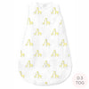 Muslin Non-Weighted zzZipMe Sack  - Mama and Baby Giraffe, Yellow