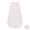 Cotton Flannel Non-Weighted zzZipMe Sack - Triplets Paisley, Pastel Pink Trim