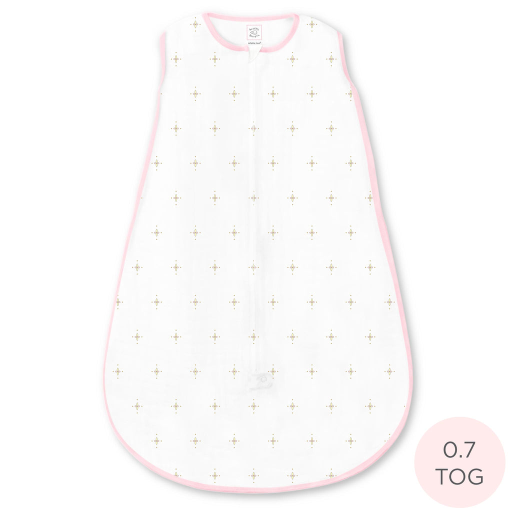 Soft Cotton Non-Weighted zzZipMe Sack - Bella Pink