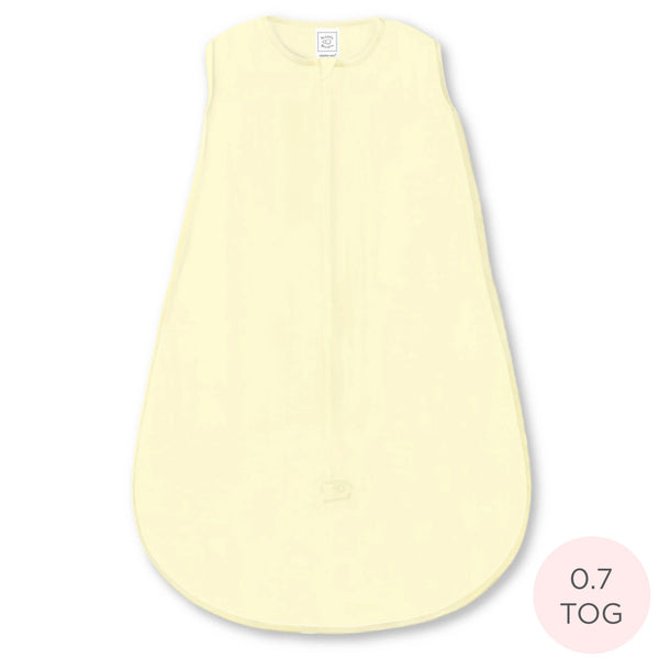 Soft Cotton Non-Weighted zzZipMe Sack - Solid Pastel Color, Yellow