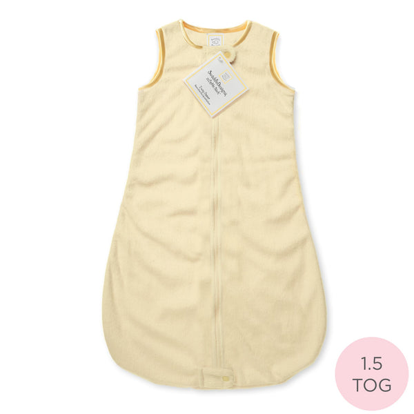 Baby Velvet Non Weighted zzZipMe Sack -  Pastel Trim, Yellow