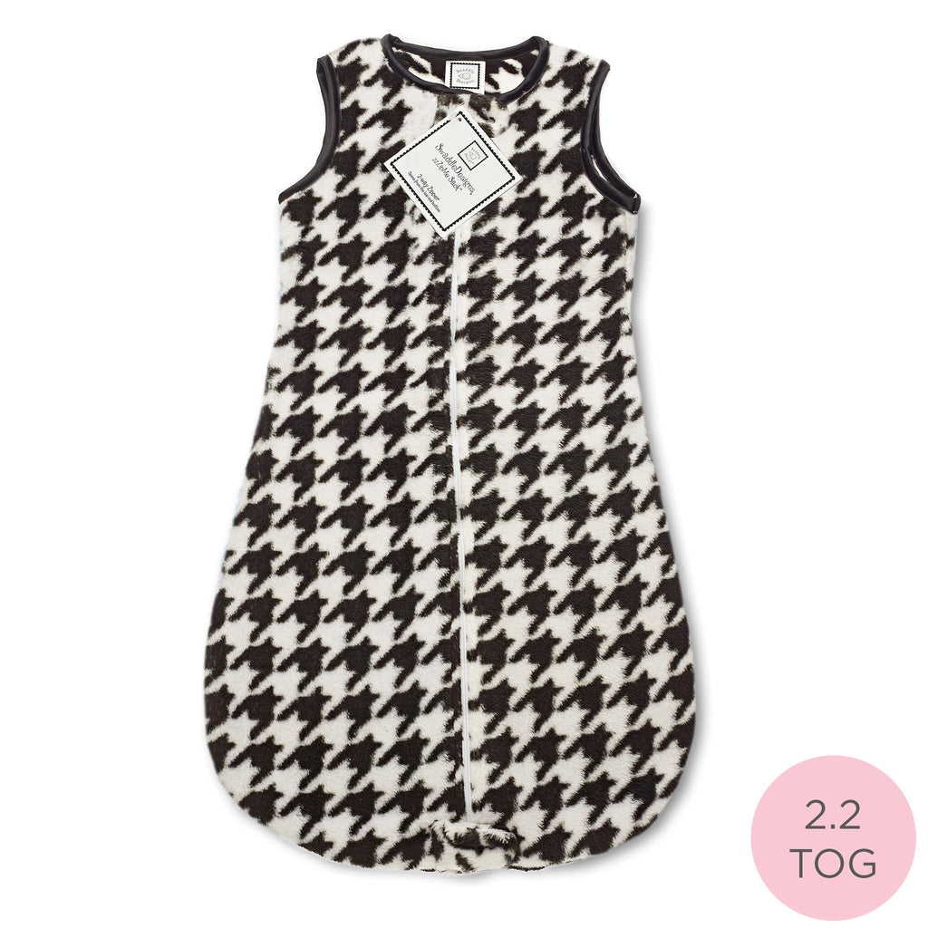 Cozy Non-Weighted zzZipMe Sack - Black Puppytooth, Black