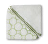 Organic Baby Washcloths - Mod Circles on Ivory, Kiwi