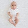 Marquisette Swaddle Blanket - Bubble Dots, Soft Black Pearl on Soft Pink
