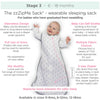 Cozy Non-Weighted zzZipMe Sack - Pastel Puff Circle, Pastel Blue