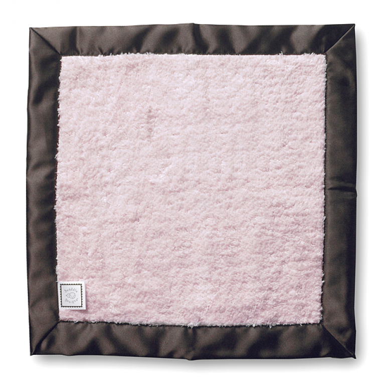 Cozy Baby Lovie - Pastel with Brown Trim, Pastel Pink - Customized