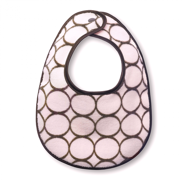 'Bitty Bib - Brown Mod Circles - Personalize It' - Customized